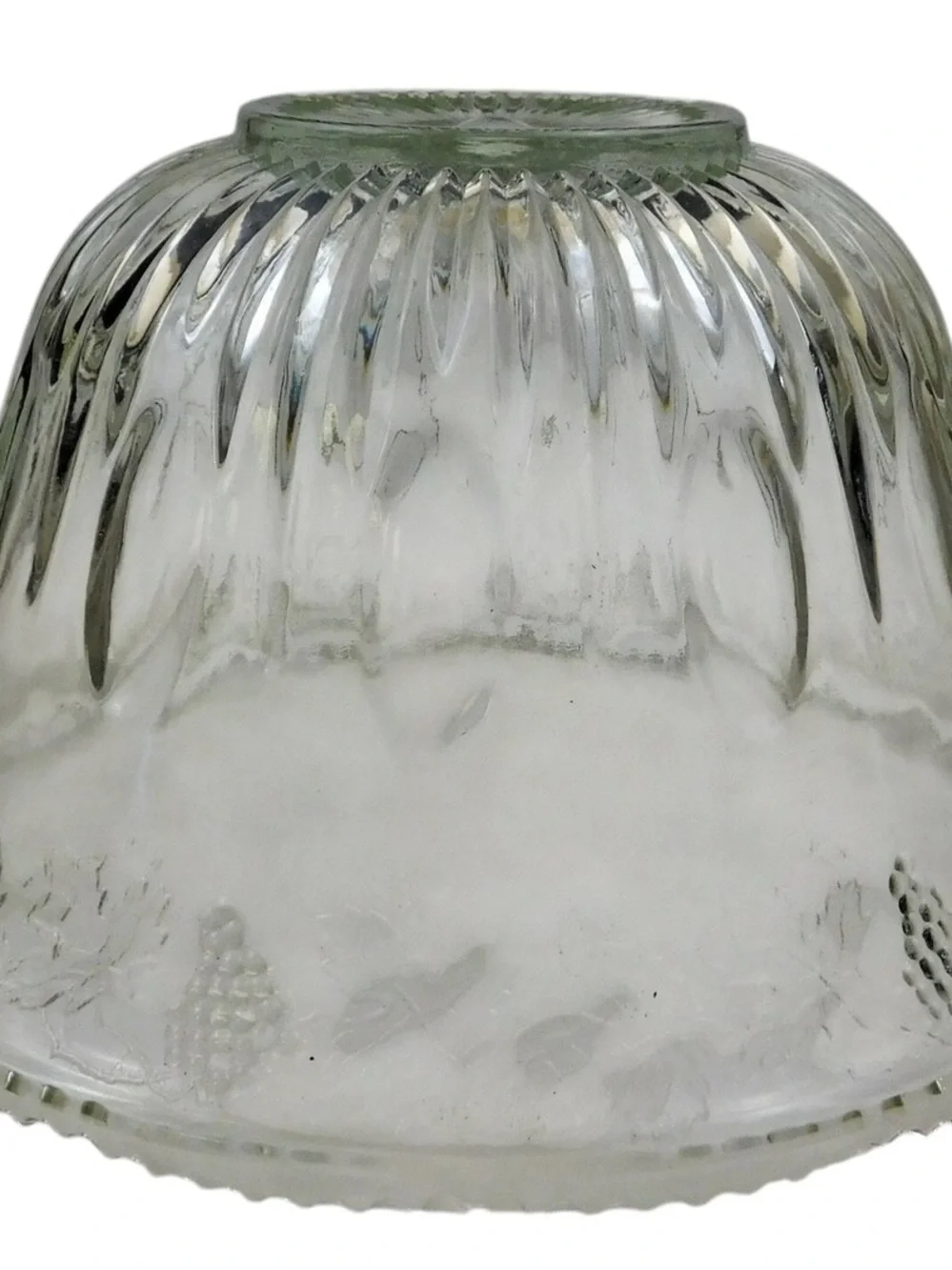 Indiana Glass Clear Pressed Glass Bowl with Grape Motif
